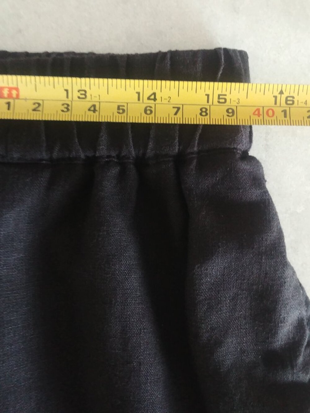 Part Two 100% linen 40 approx Medium dark grey cropped ankle pants wide leg - Picture 10 of 14